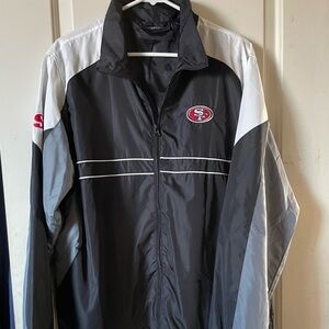 San Francisco 49ers Windbreaker Jacket. Sports Illustrated Size LG by Dunbrooke
